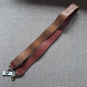 Madewell Spotted Calf Hair and Leather Bag Strap
